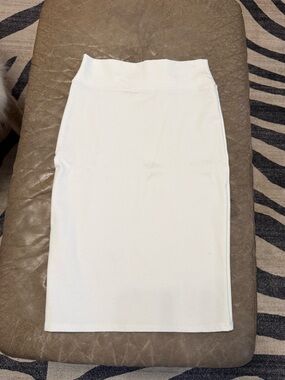 White Midi Pencil Skirt